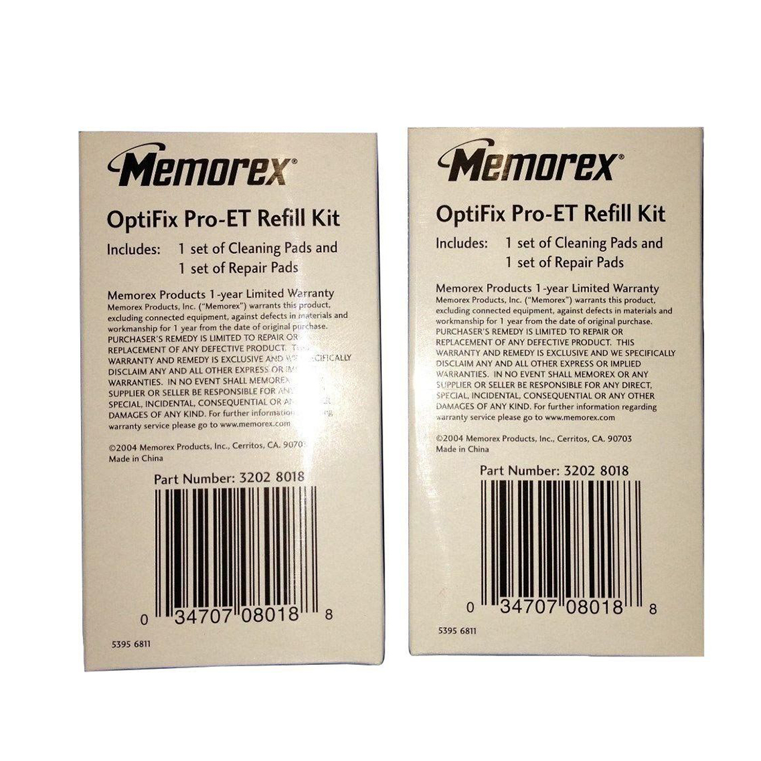 2 x Memorex Optifix Pro Refill Kit Cleaning and Repair Pads - 2 ...