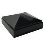 Decorex Hardware Aluminium Pyramid 3" x 3" Post Cap for 3" x 3" Metal Posts - Pressure Fit - Black