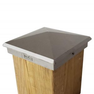 True 6" x 6" Heavy Duty Aluminium Pyramid Post Cap for Wood Posts