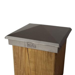 True 6" x 6" Heavy Duty Aluminium Pyramid Post Cap for Wood Posts