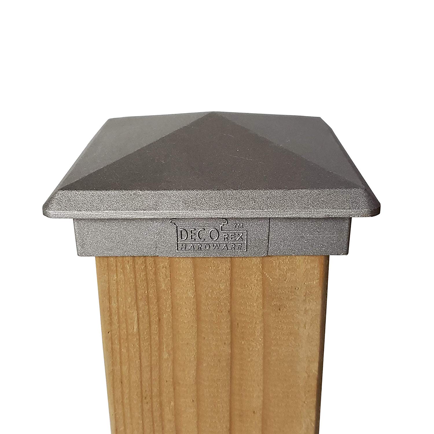 3.5" x 3.5" Heavy Duty Aluminium Pyramid Post Cap for Wood Posts ...
