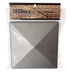 True 6" x 6" Heavy Duty Aluminium Pyramid Post Cap for Wood Posts
