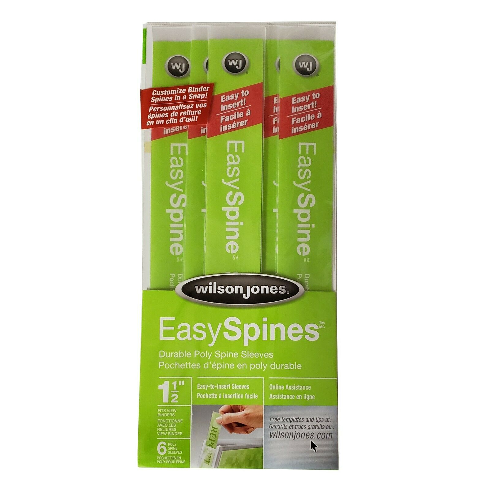 6-PK 1.5" Binder Easy Spines 6-PK 1.5" Binder Easy Spines