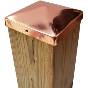 5.5" x 5.5" Solid Copper Pyramid Post Cap