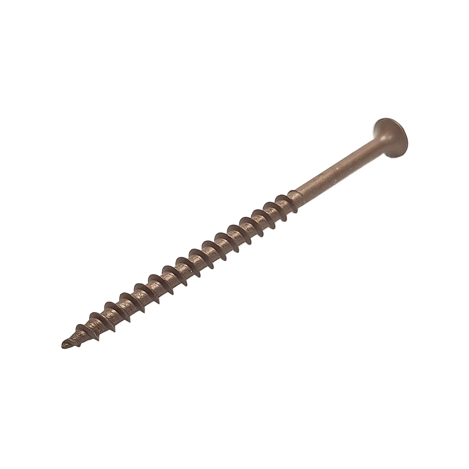 Decorex Hardware #8 X 3” Deck Screws – Torx Drive Bugle Head Self-Drilling Screws, Ruspert Brown, 250pcs Jar (ACQ Treated Lumber Compatible)