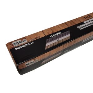 Decorex 2" Angled Finish Nails – 15 Gauge Clipped D Head, Electro Galvanized, 33-35 Degree, 2000pcs Box For Trim & Molding