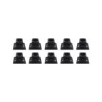 10 Pack Baluster Screw Down Swivel Shoe with Set of Screws - for Use with 5/8" Round Iron Balusters (Satin Black) - DH-57