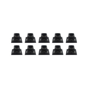 10 Pack Baluster Screw Down Swivel Shoe with Set of Screws - for Use with 5/8" Round Iron Balusters (Satin Black) - DH-57