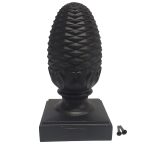 5.5" x 5.5" Heavy Duty Aluminum Pineapple Post Cap for True/Actual 5.5" x 5.5" Wood Posts - Black (Works ONLY with Actual 5.5" x 5.5" Posts. Will NOT Work with Actual 6" x 6" Posts)