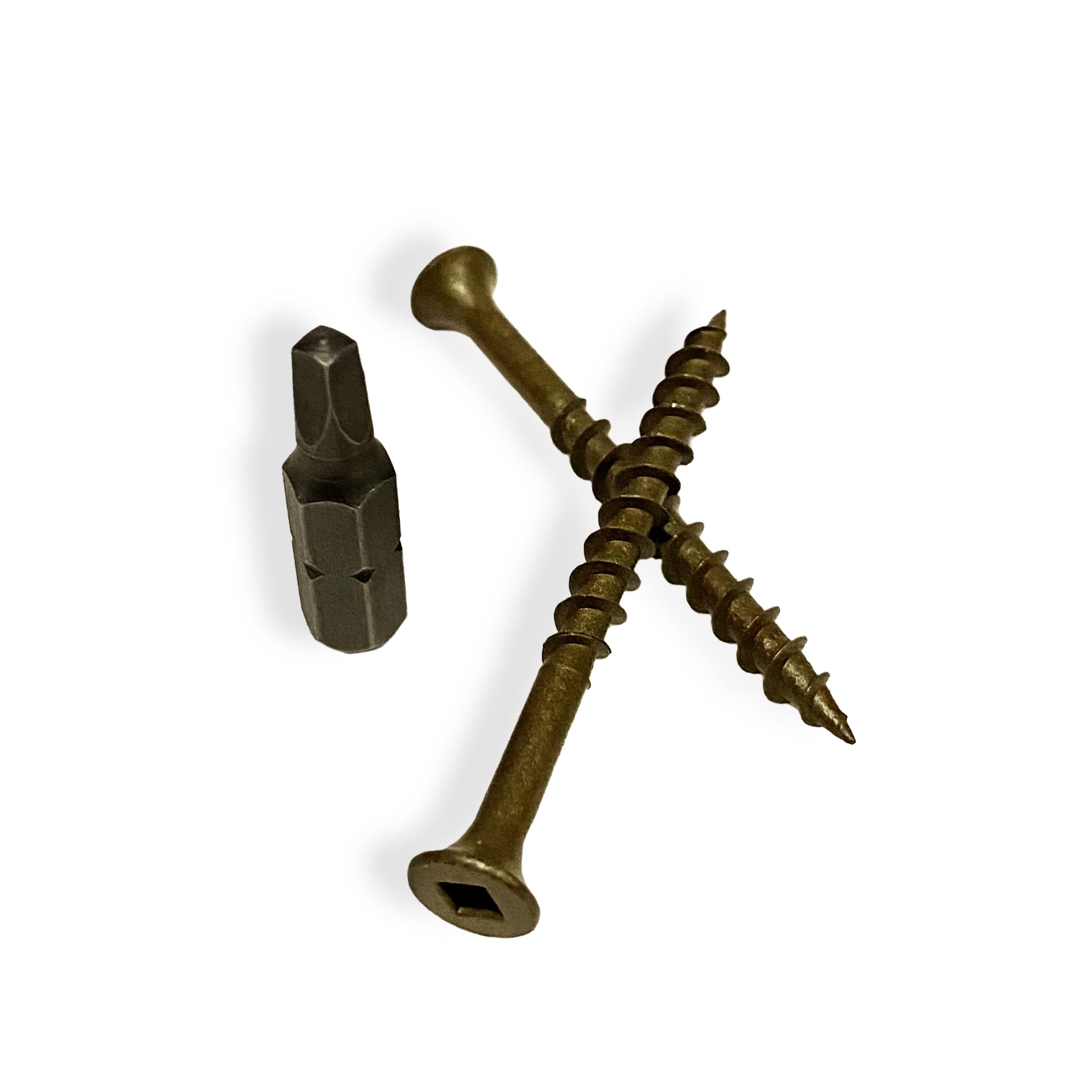 #8 x 2" Deck Screws | Square Drive | Bugle Head | Brown Ruspert | 100pcs Box - Image 2