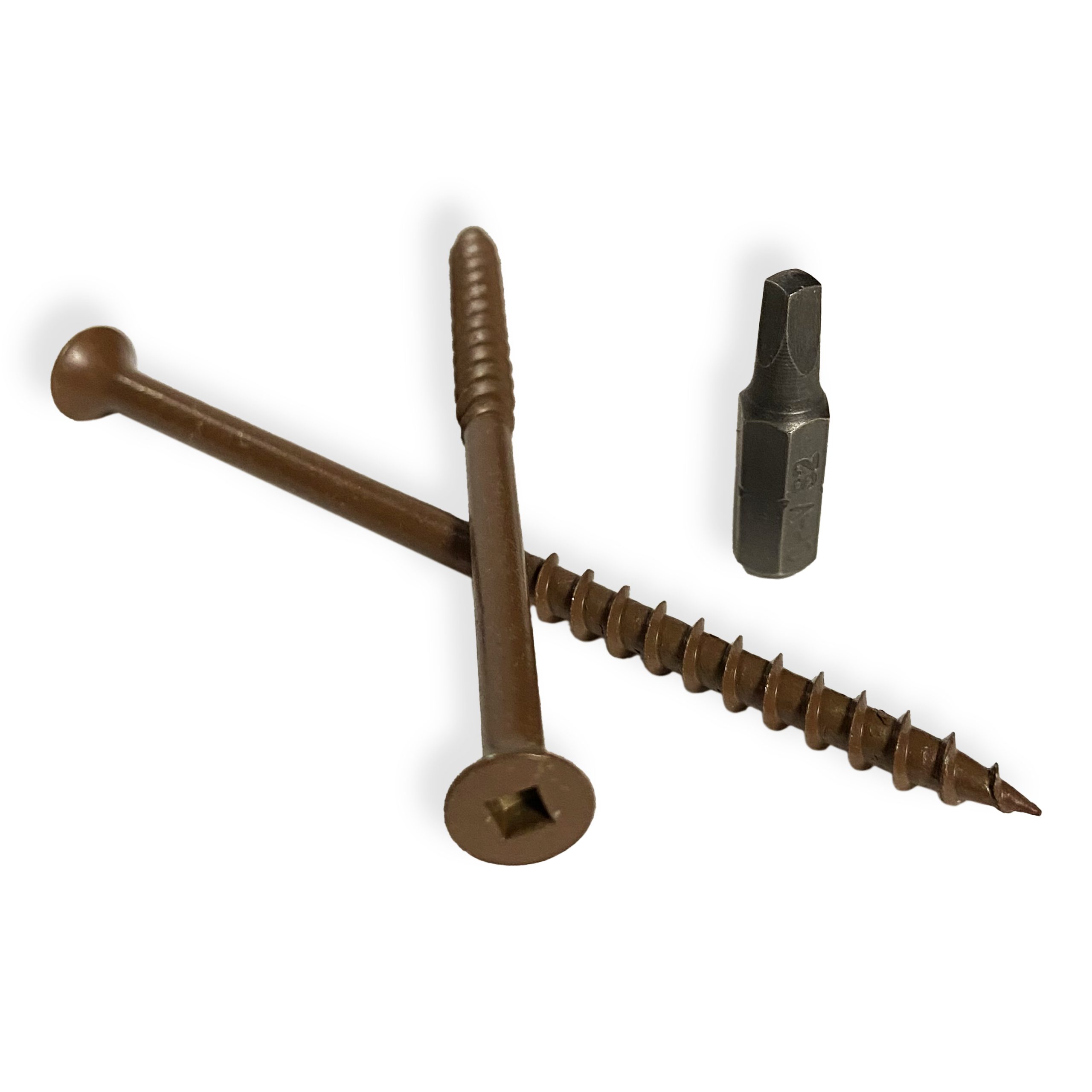 #10 x 3 1/2" Deck Screws | Square Drive | Bugle Head | Brown Ruspert | 100pcs Box - Image 2