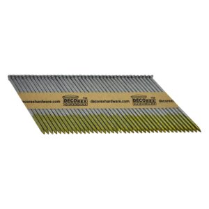 3" x .120 Smooth Shank Strip Nails, Paper Collated, Hot Dip Galvanized (30-34 Degree) - 2500pcs box (DHSNS-3.120)