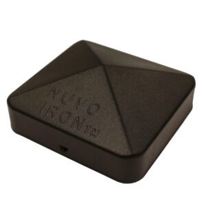 Nuvo Iron 3.5" x 3.5" Eazy Cap for 3.5" x 3.5" Posts with Rounded Corners - Black - PCP11BLK
