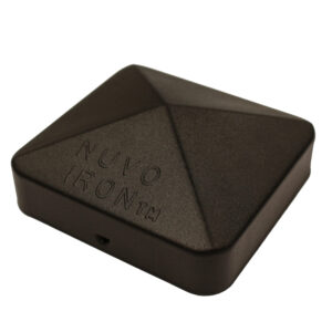 Nuvo Iron 3.5" x 3.5" Eazy Cap for 3.5" x 3.5" Posts with Rounded Corners - Black - PCP11BLK