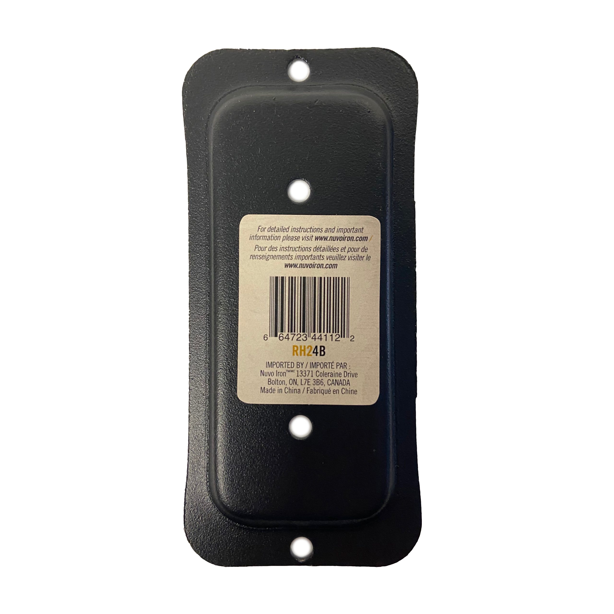 Nuvo Iron Steel 2" x 4" Rail Hanger Bracket, Black - RH24B - Image 3