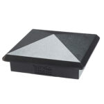 Decorex Hardware 3.5" x 3.5" Aluminium Pyramid Post Cap Heavy Duty for True/Actual 3.5" x 3.5" Wood Posts - Black (Works ONLY with Actual 3.5" x 3.5" Posts. Will NOT Work with Actual 4" x 4" Posts)