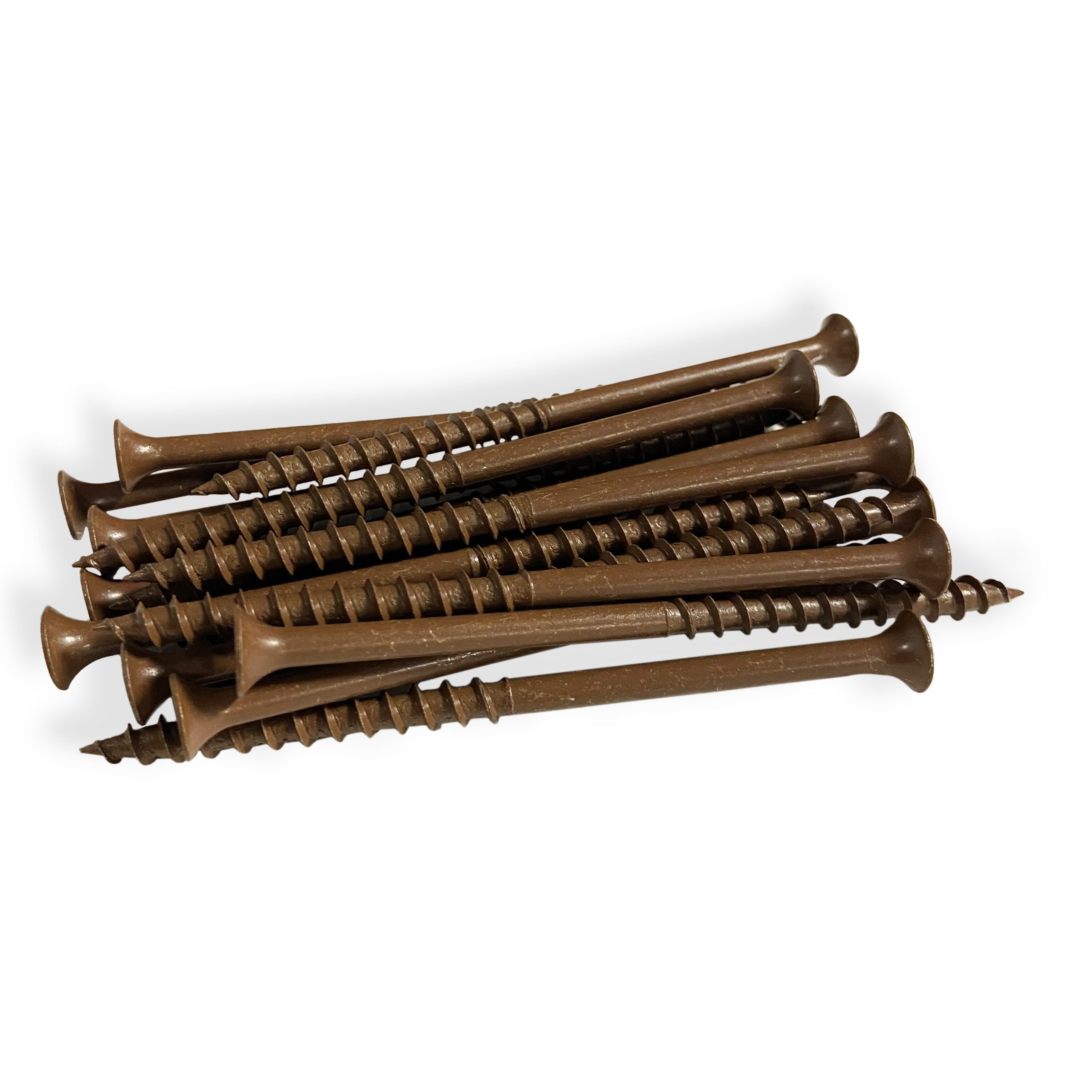 #10 x 3 1/2" Deck Screws | Square Drive | Bugle Head | Brown Ruspert | 100pcs Box