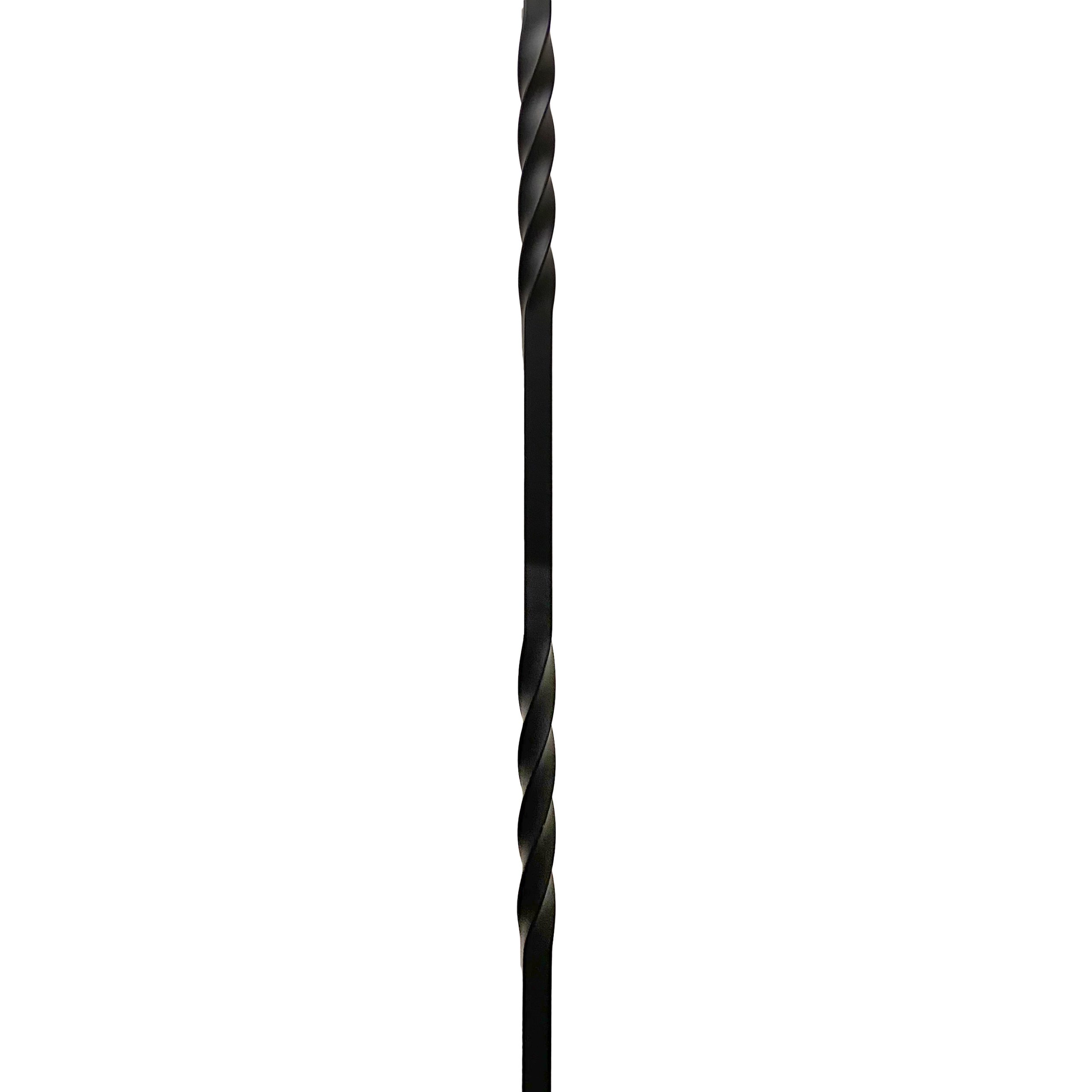 Iron Stair Balusters 1/2" Square x 44" Long, Double Twist, Hollow, Black Powder Coated - 30pcs - (Satin Black) - DH-03 - Image 5