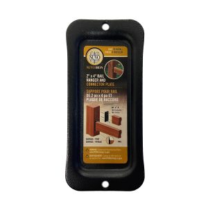 Nuvo Iron Steel 2" x 4" Rail Hanger Bracket, Black - RH24B