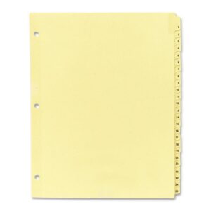 Sparco Clear Plastic Numbered Tab Indexes 25 - Tab(s) Printed 8.5” x 11”