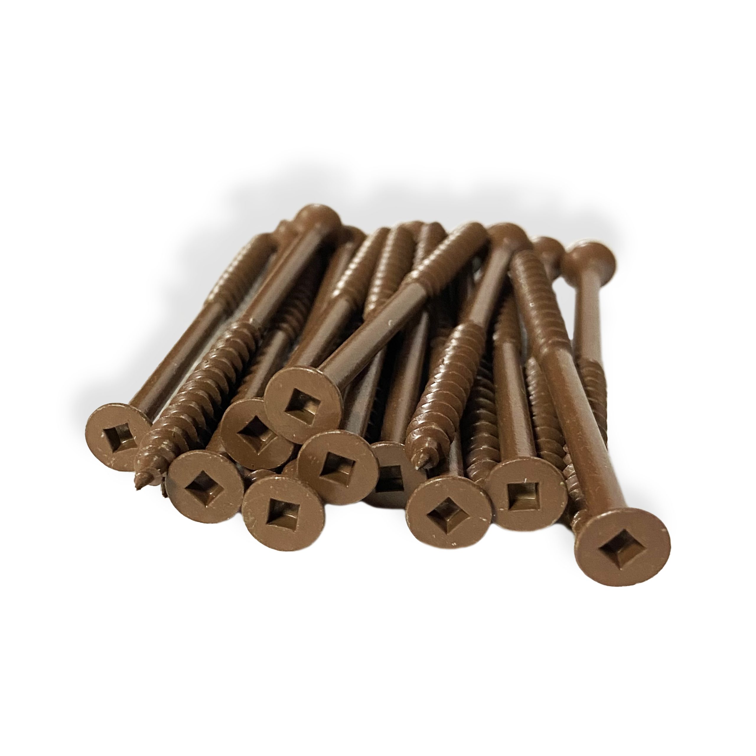 #10 x 3 1/2" Deck Screws | Square Drive | Bugle Head | Brown Ruspert | 100pcs Box - Image 3