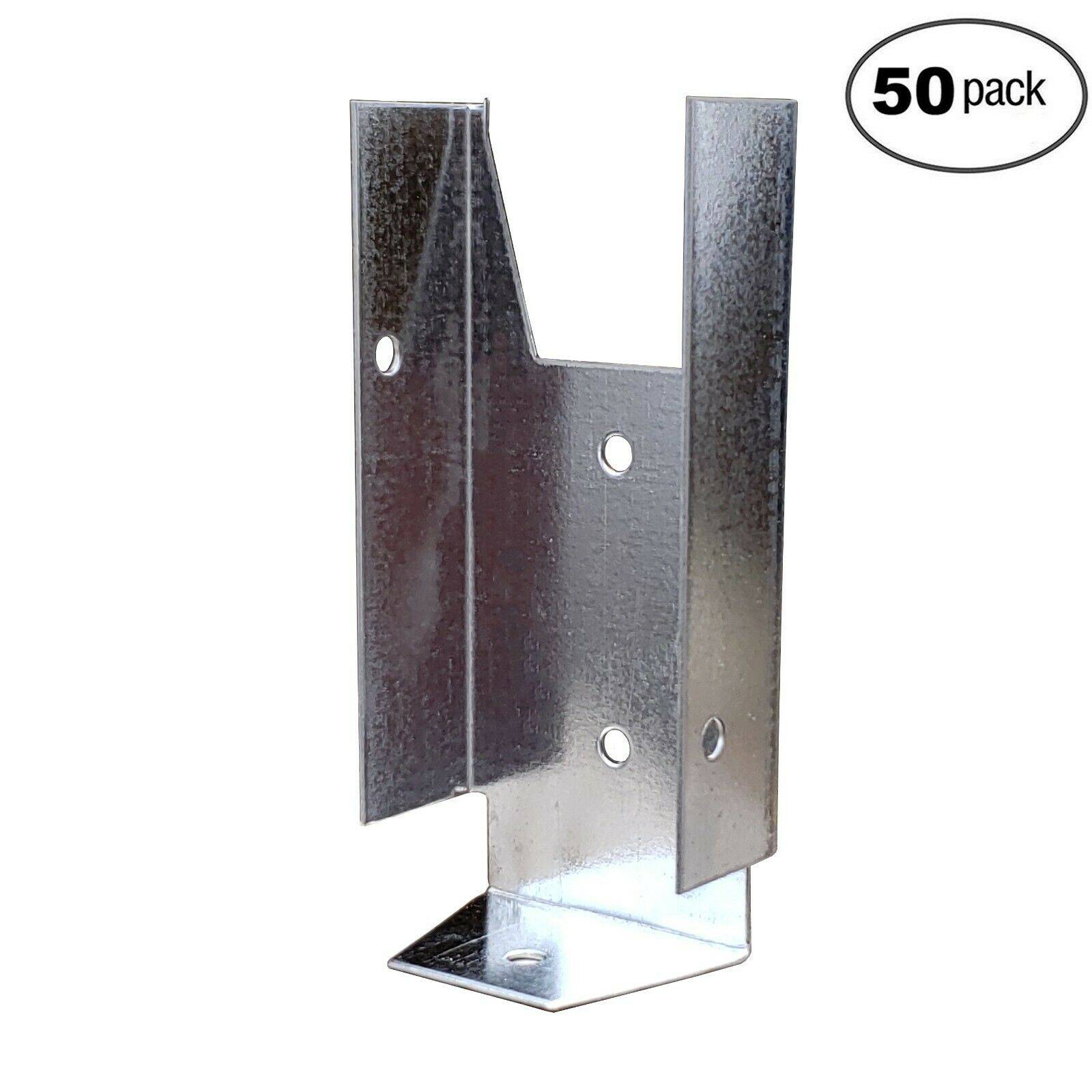 Fence Clip Bracket Hanger 1-9/16" W x 2-3/4" H For 2" X 4" Fence Rails (50 Pack)