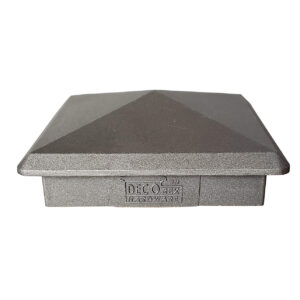 3.5" x 3.5" Heavy Duty Aluminium Pyramid Post Cap for Wood Posts - Natural Mill Finish/Sandblasted