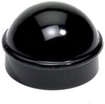 1 7/8" Aluminum Chain Link Fence Round Style Main Post Cap - Powder Coated Black