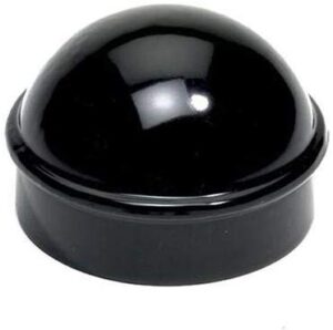 1 7/8" Aluminum Chain Link Fence Round Style Main Post Cap - Powder Coated Black