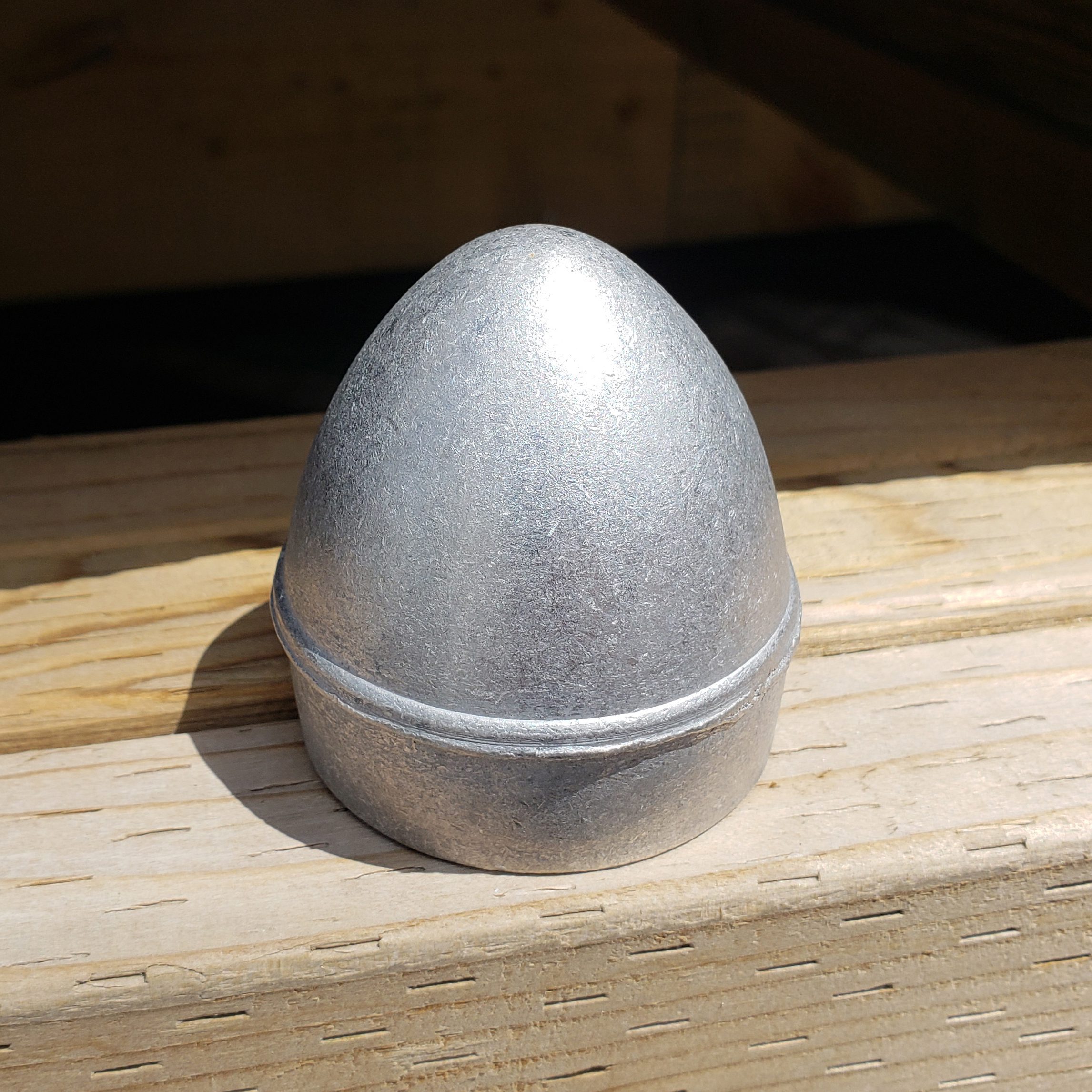 1 7/8" Aluminum Chain Link Fence Oval Style Main Post Cap - Image 2