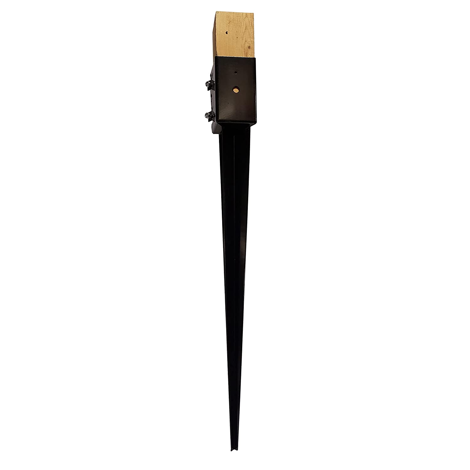 Ground Spike Post Anchor 36" Long, for 3.5" x 3.5" Posts, Black Powder Coated - DH-GS3 - Image 4