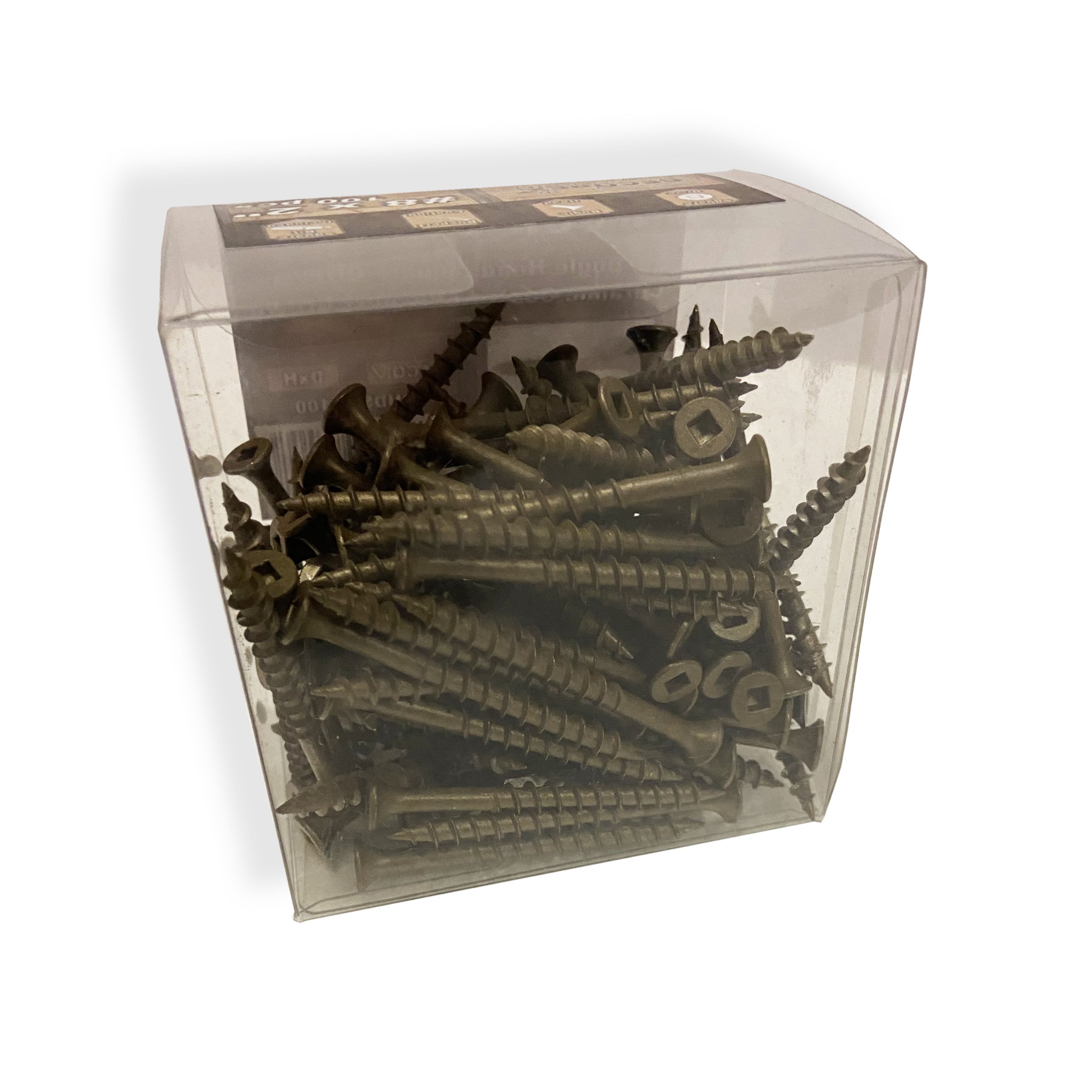 #8 x 2" Deck Screws | Square Drive | Bugle Head | Brown Ruspert | 100pcs Box - Image 4