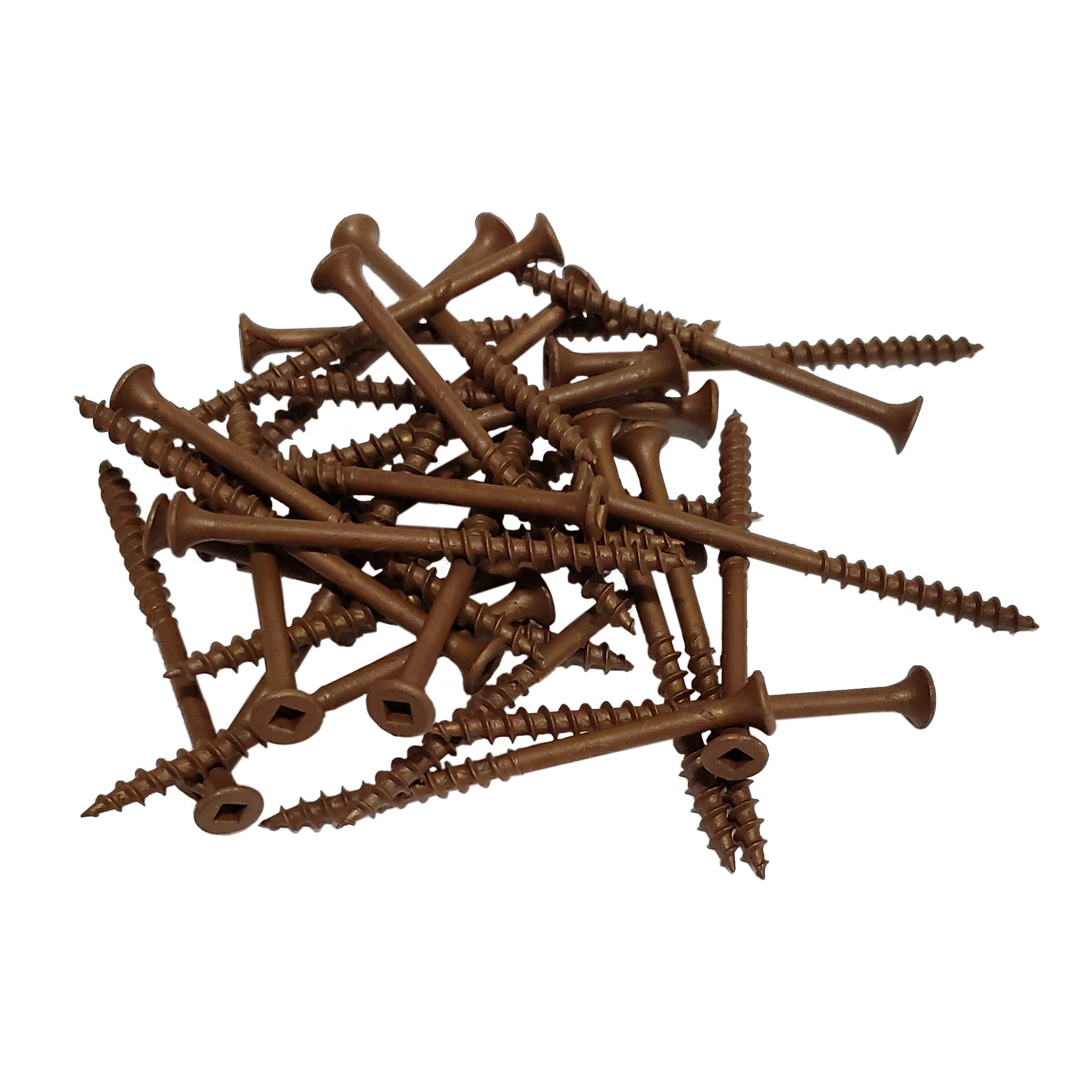 Reliable #8 x 2 1/2" Deck Screws | Square Drive | Bugle Head | Brown Ceramic Finish | 500pcs Box - Image 2