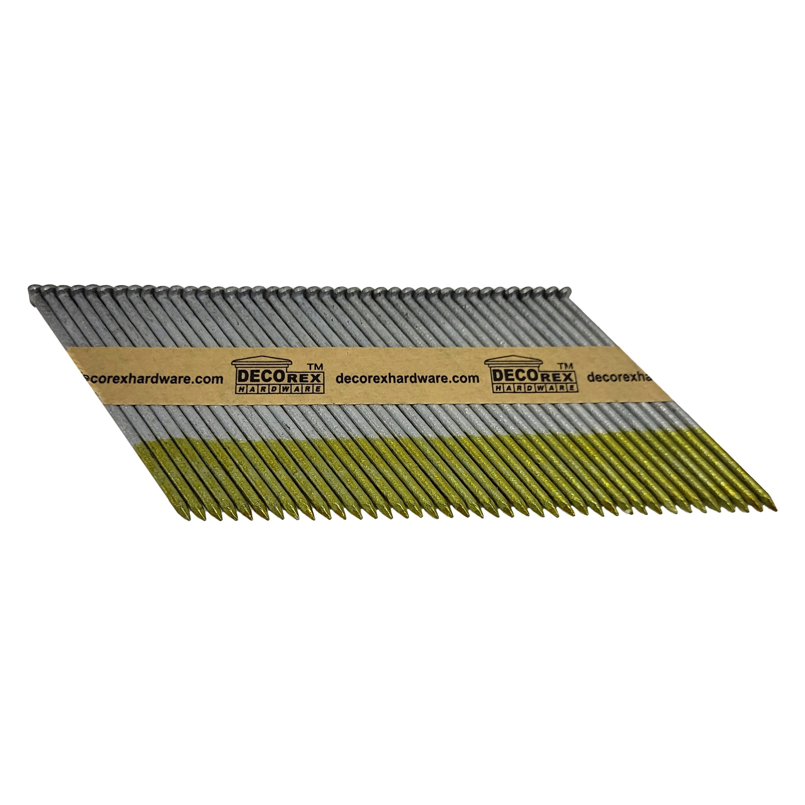 3 1/4" x .120 Smooth Shank Strip Nails, Paper Collated, Hot Dip Galvanized (30-34 Degree) - 2500pcs box (DHSNS-314.120)
