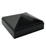 Decorex Hardware Aluminium Pyramid 3" x 3" Post Cap for 3" x 3" Metal Posts - Pressure Fit - Black