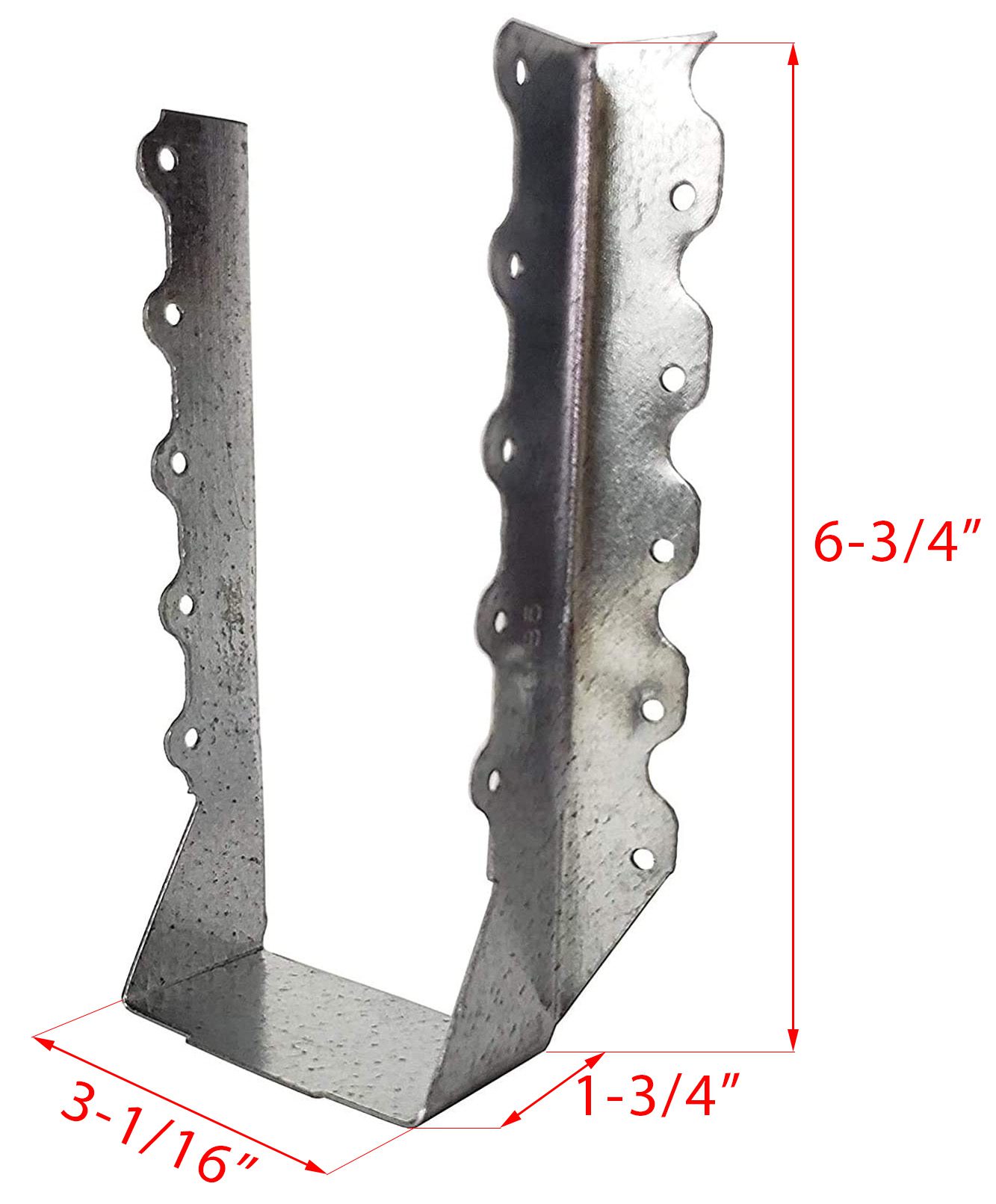 Joist Hanger for 4" x 8" Nominal Lumber - 18G Steel G185 Triple Zinc Galvanized #458-3 - Image 2