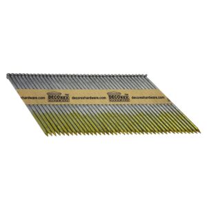 3 1/4" x .131 Smooth Shank Strip Nails, Paper Collated, Hot Dip Galvanized (30-34 Degree) - 2500pcs box (DHSNS-314.131)