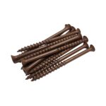 #10 x 3" Deck Screws | Square Drive | Bugle Head | Brown Ruspert | 100pcs Box