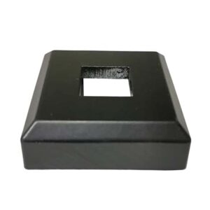 Baluster Flat Base Modern Shoe - for 1/2" Square Iron Balusters - Set of 10 (Satin Black) - DH-SS1