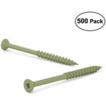 Deck Screws #8 x 2-1/2" ACQ Green Ceramic Finish, Square Drive (500 Pack)