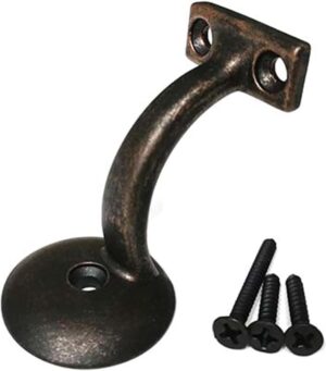 Handrail Bracket Round for Stairways with Mounting Screws - Set of 5 - (Oil Brushed) - DH-B2