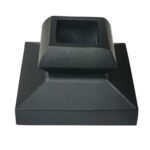 Baluster Flat Base Slim Shoe - for 1/2" Square Iron Balusters - Set of 10 (Satin Black) - DH-SS2