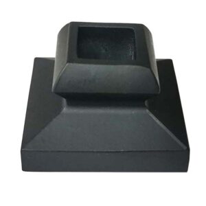 Baluster Flat Base Slim Shoe - for 1/2" Square Iron Balusters - Set of 10 (Satin Black) - DH-SS2