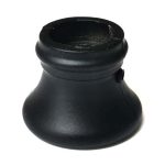 Baluster Flat Base Round Shoe with Set Screw - for 5/8" Round Iron Balusters - Set of 10 (Satin Black) - DH-SR1