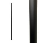 Iron Stair Balusters 5/8" Round x 44" Long, Classic Style, Hollow, Black Powder Coated – Satin Black – 15 Pack – Metal Stair Spindles for Railing Remodels – DH-28.15