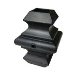 Baluster Collar Knucle with Set Screw for use with 1/2" Square Balusters - 10pcs - (Satin Black) - DH-C12