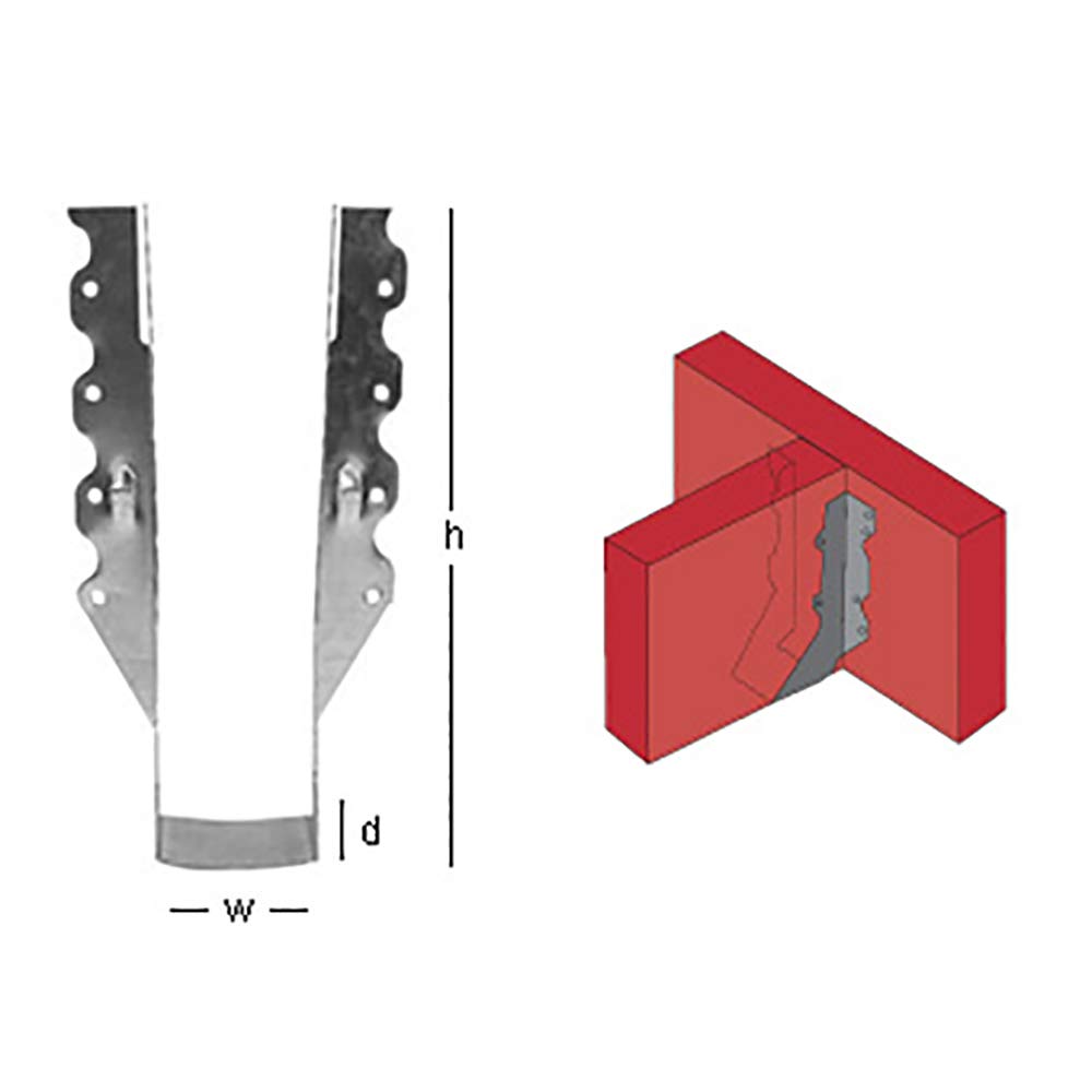 Joist Hanger for 6" x 8-10" Nominal Lumber - 18G Steel G185 Triple Zinc Galvanized #228-3 - Image 8
