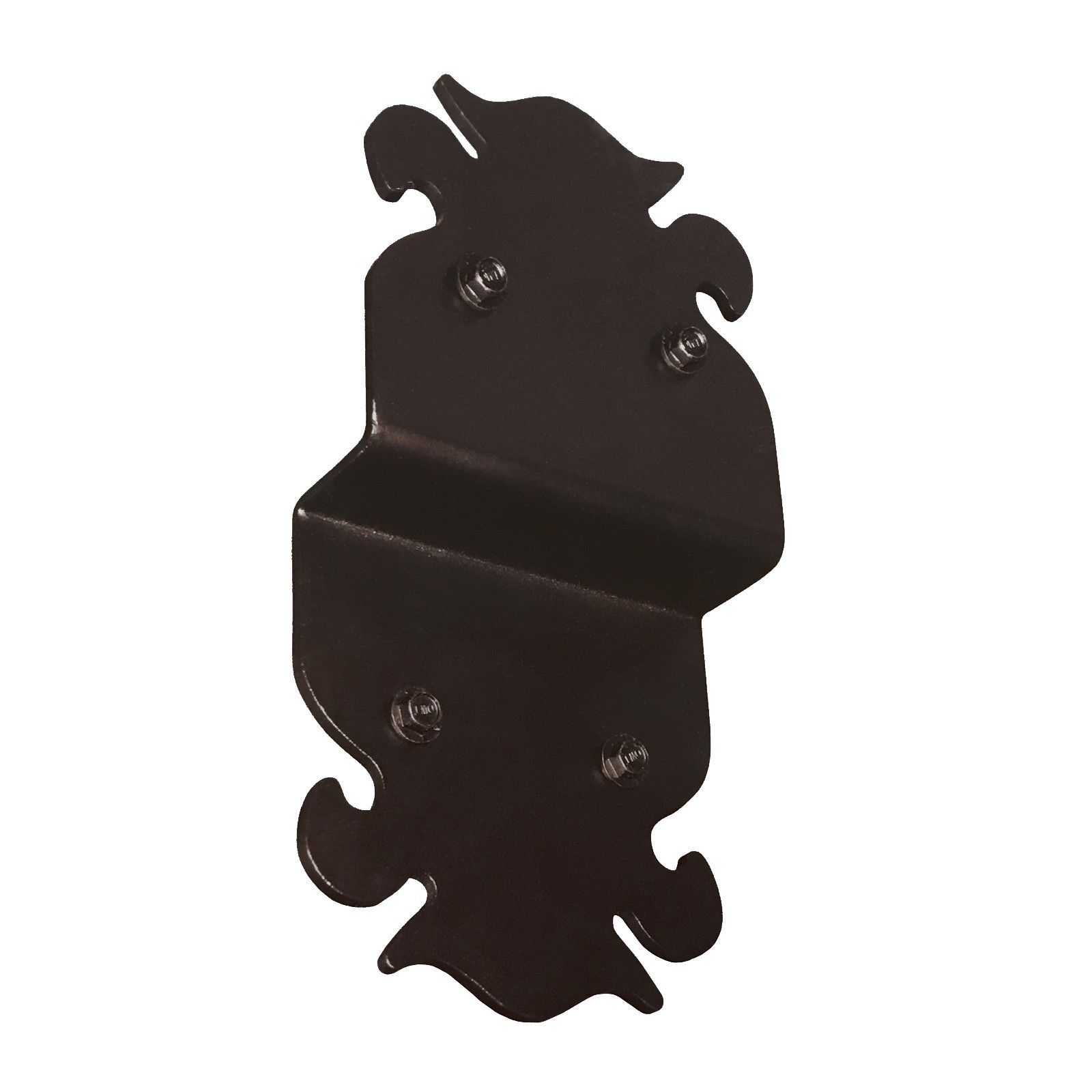 Nuvo Iron 6" Ornamental Post to Beam Supports P2B6 (5" x 9.875") 2pcs - Black - Image 3