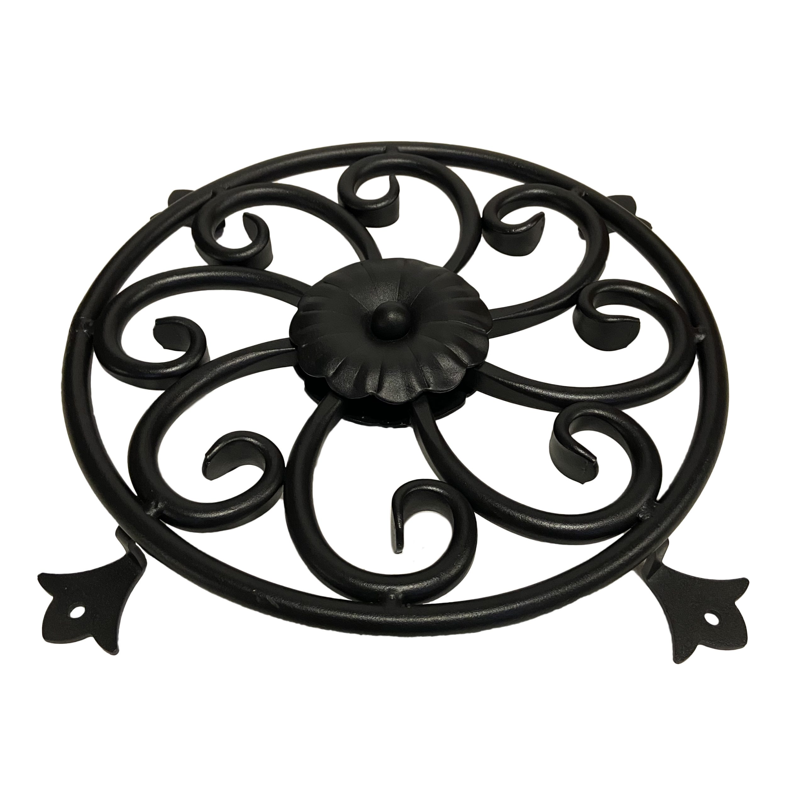 Decorex Hardware 12" Round Ornament Speakeasy/Grill for Gates, Doors, Walls - Wrought Iron, Powder Coated Black - DHOSG-02 - Image 5