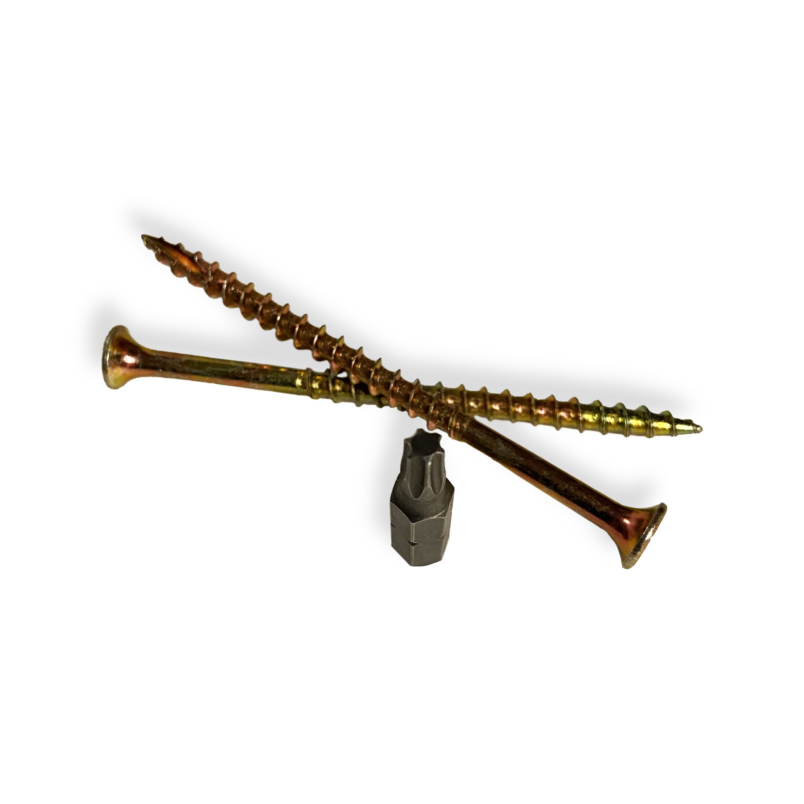 #9 x 3" Construction Multi-Purpose Framing Screws | Torx Drive | Bugle Head | Coarse Thread | Bit Included | Yellow Zinc - 1000pcs - Image 3